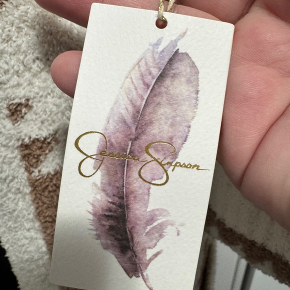 Jessica Simpson Aztec Pattern Long Cardigan Cream - Picture 8 of 13